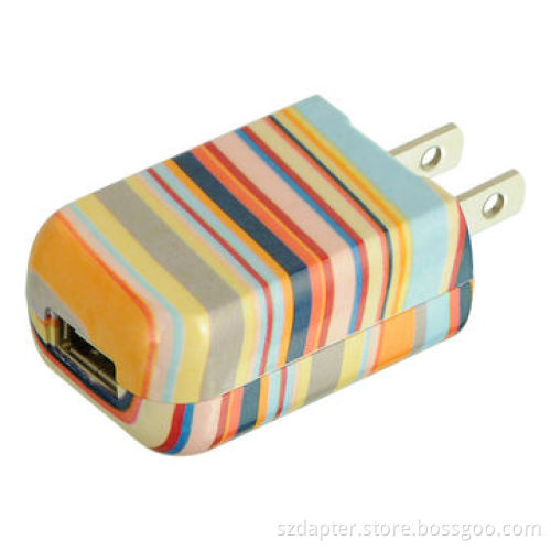 5V/1A Water Transfer Surface USB Mobile Phone Charger with 1,000mAh Capacity